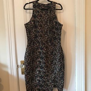 High neck stretch woven banana republic dress.